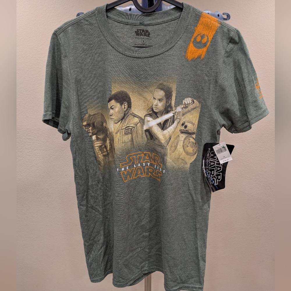 The Last Jedi T-shirt for Force for Change Men's Size S Rey Finn BB8 Poe